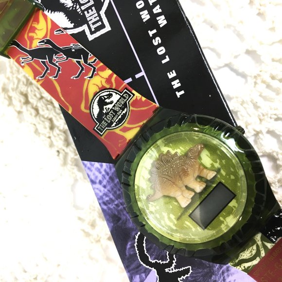 Jurassic Park The Lost World 3 D Stegosaurus Watch VTG ‘97 NEW - Picture 8 of 11